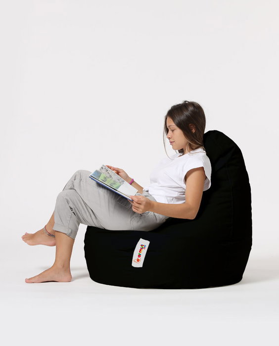 Atelier Del Sofa Drop L Saco de judías para jardín Negro